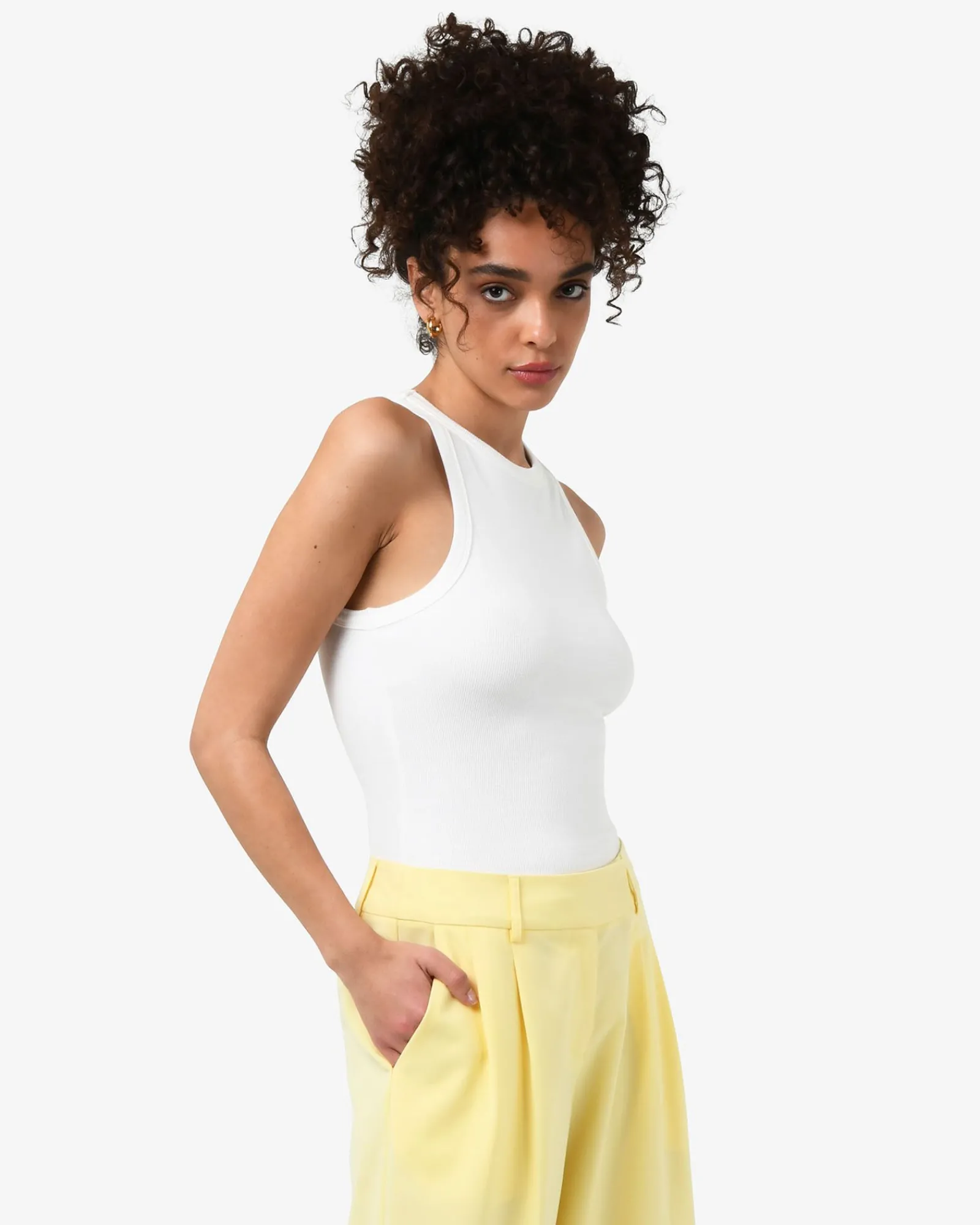 Forcast Devon Cotton Blend Singlet* T-Shirts & Tops|Work Tops