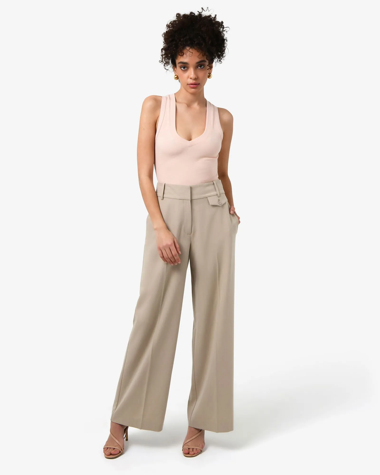 Forcast Devon V-neck Singlet* T-Shirts & Tops|Work Tops