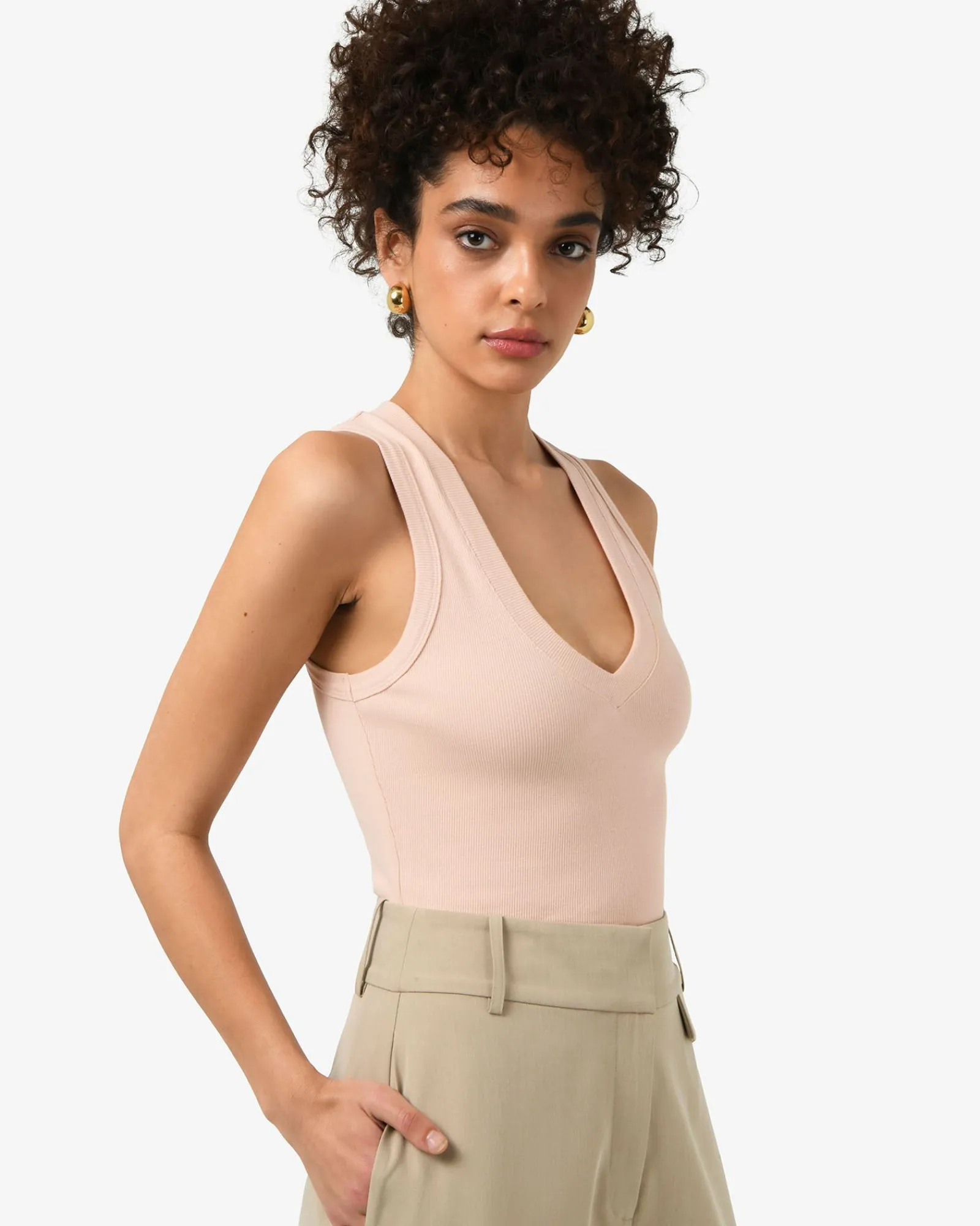 Forcast Devon V-neck Singlet* T-Shirts & Tops|Work Tops