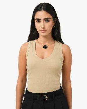 Forcast Devon V-neck Singlet* T-Shirts & Tops|Work Tops