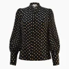 Forcast Dotti Polka Dot Printed Blouse* T-Shirts & Tops|Long Sleeve Tops