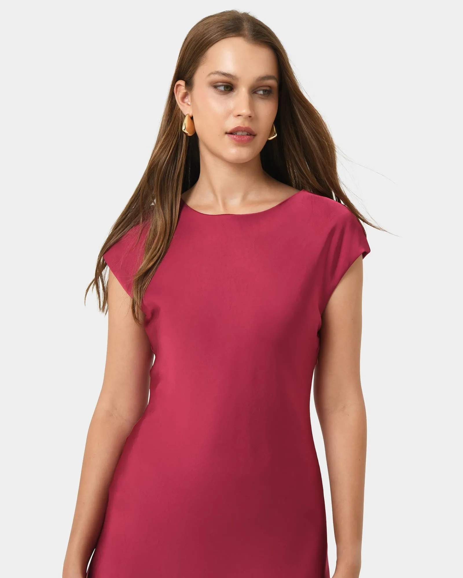 Forcast Dulce Satin Midi Dress* Midi Dresses|Midi Dresses