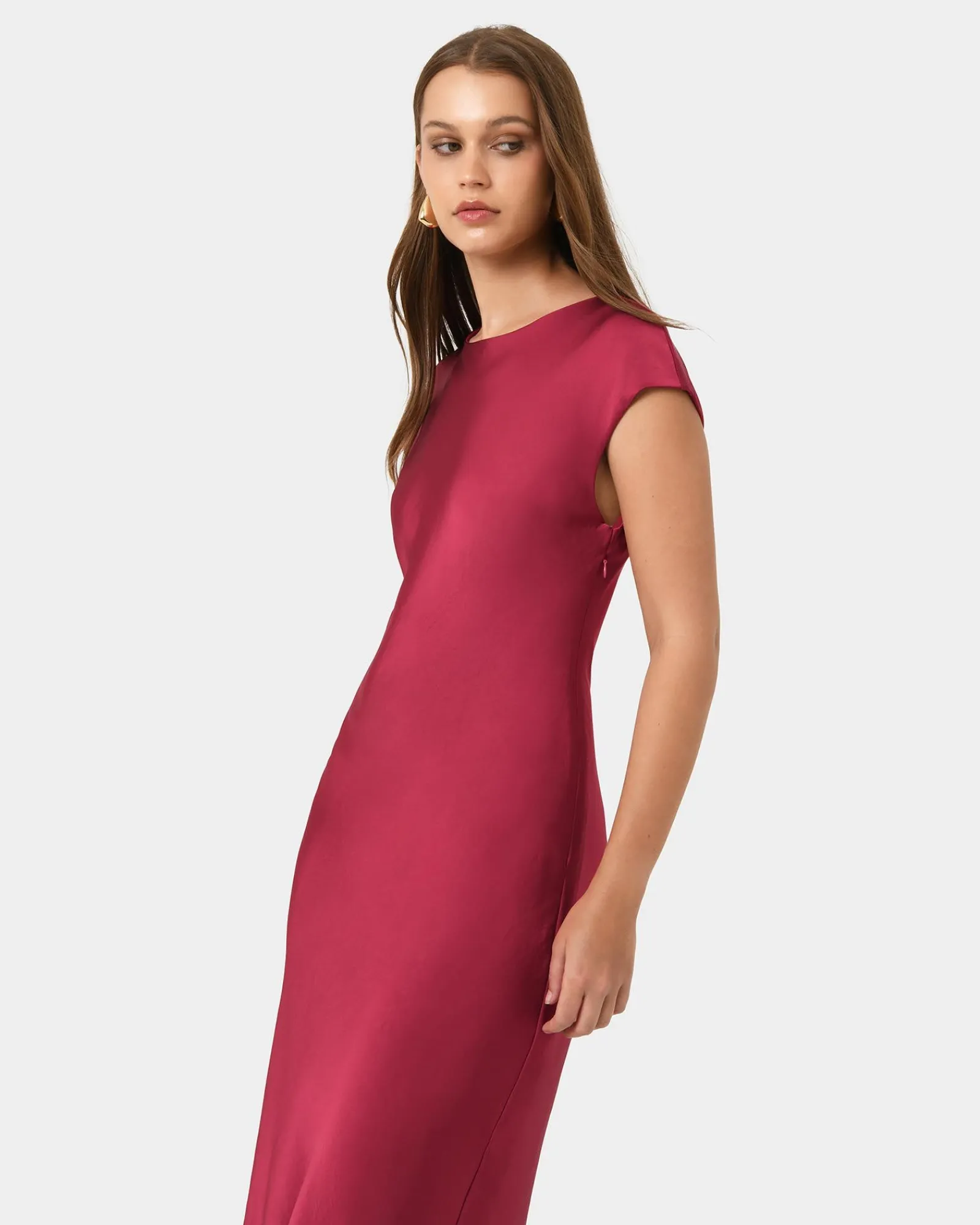 Forcast Dulce Satin Midi Dress* Midi Dresses|Midi Dresses