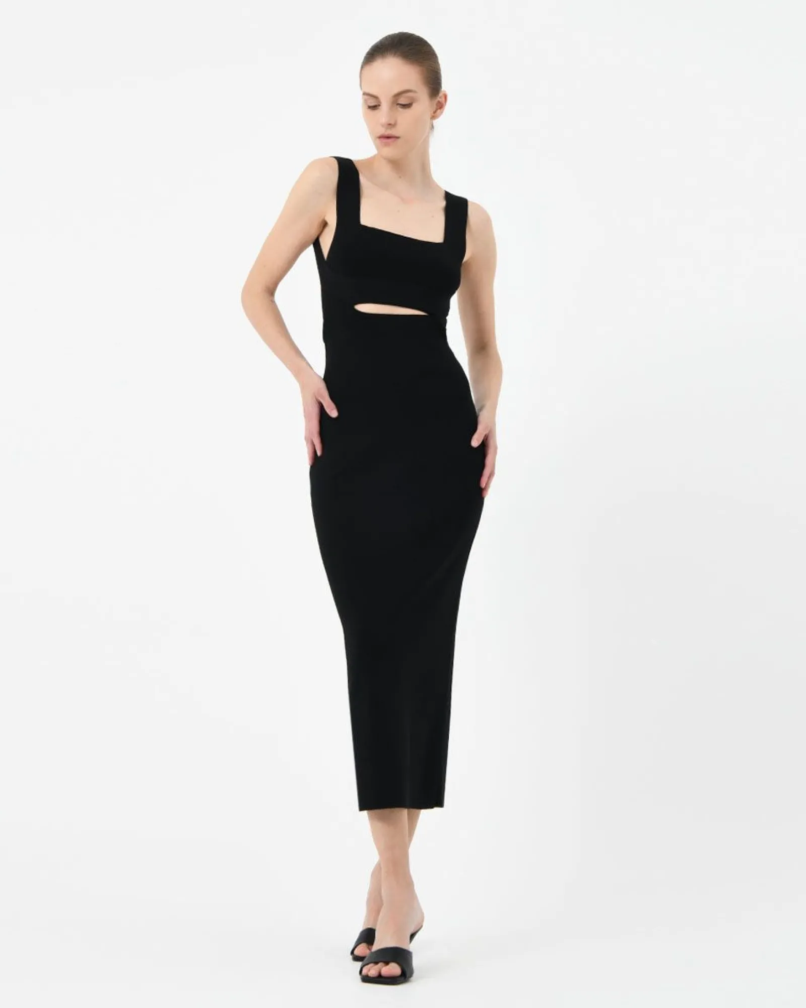 Forcast Elia Cutout Knit Dress* Midi Dresses|Midi Dresses