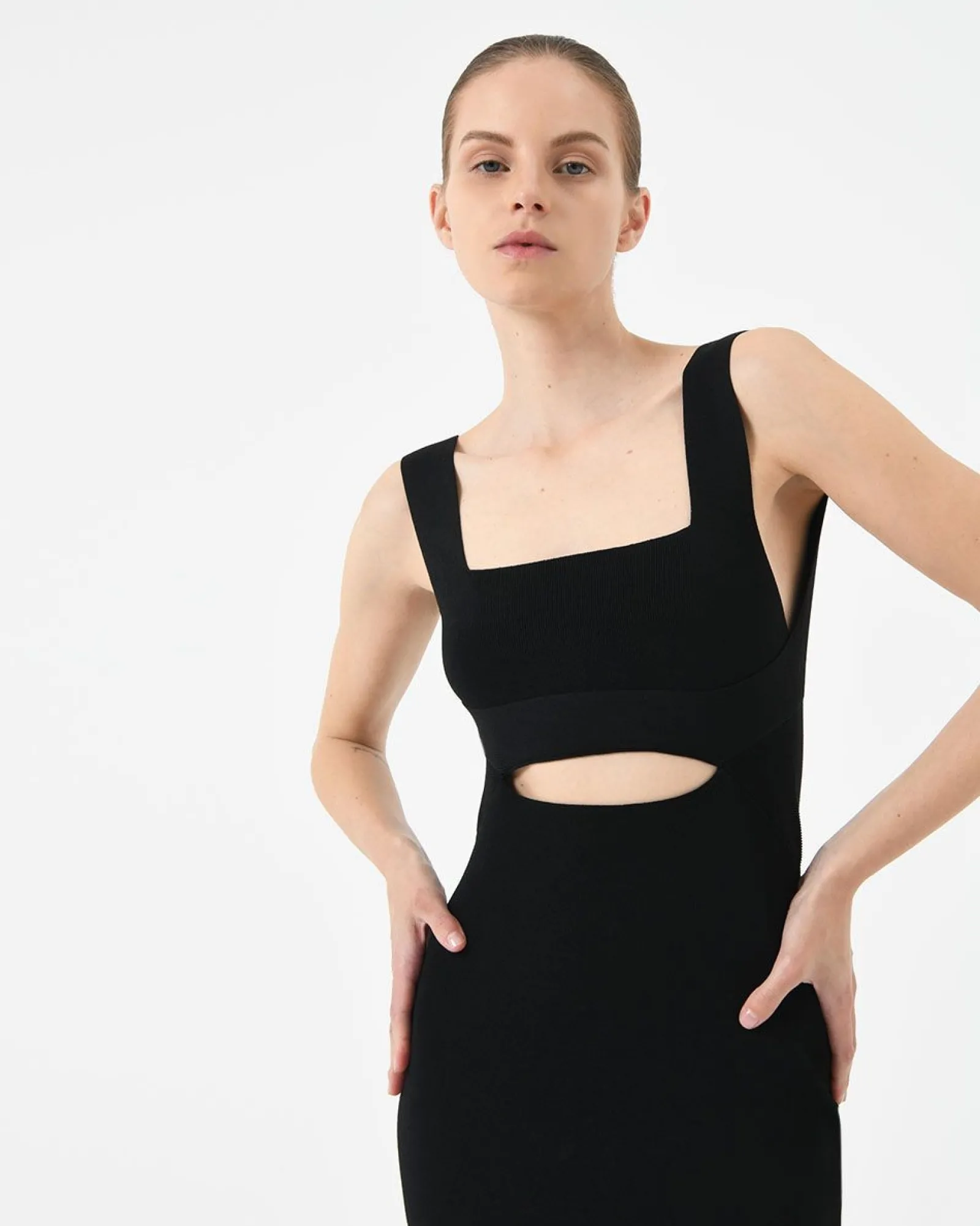 Forcast Elia Cutout Knit Dress* Midi Dresses|Midi Dresses