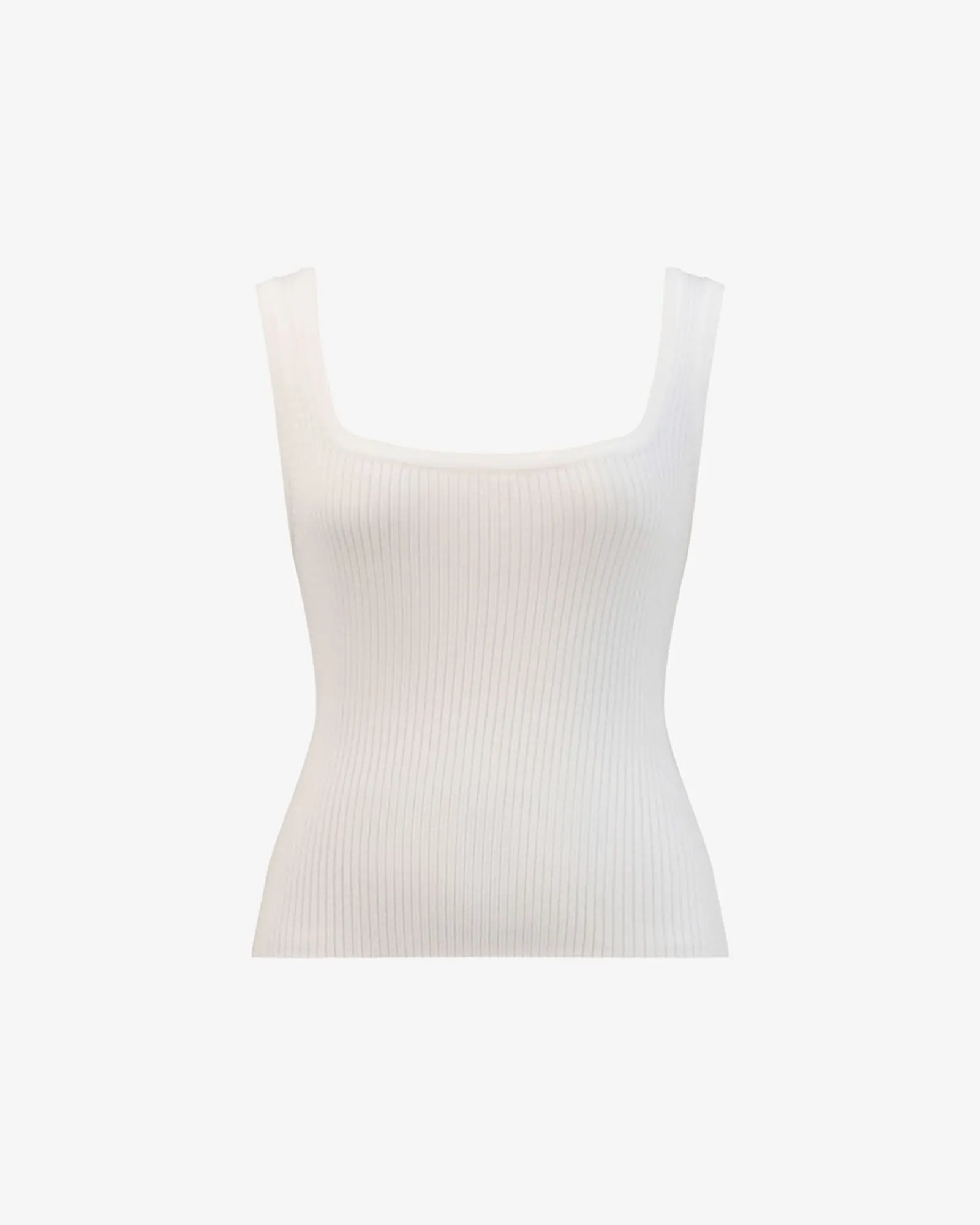 Forcast Ella Square Neck Rib Knit* T-Shirts & Tops|Work Tops