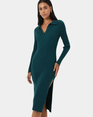 Forcast Elliot Collared Knit Dress* Knit Dresses|Knit Dresses