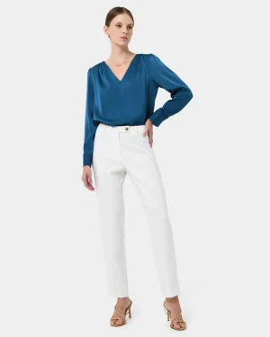 Forcast Ester Slim Leg Trousers* High-Waisted Pants|Slim Leg Pants