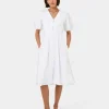 Forcast Fernanda Linen Dress* Conscious|Midi Dresses