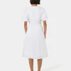 Forcast Fernanda Linen Dress* Conscious|Midi Dresses