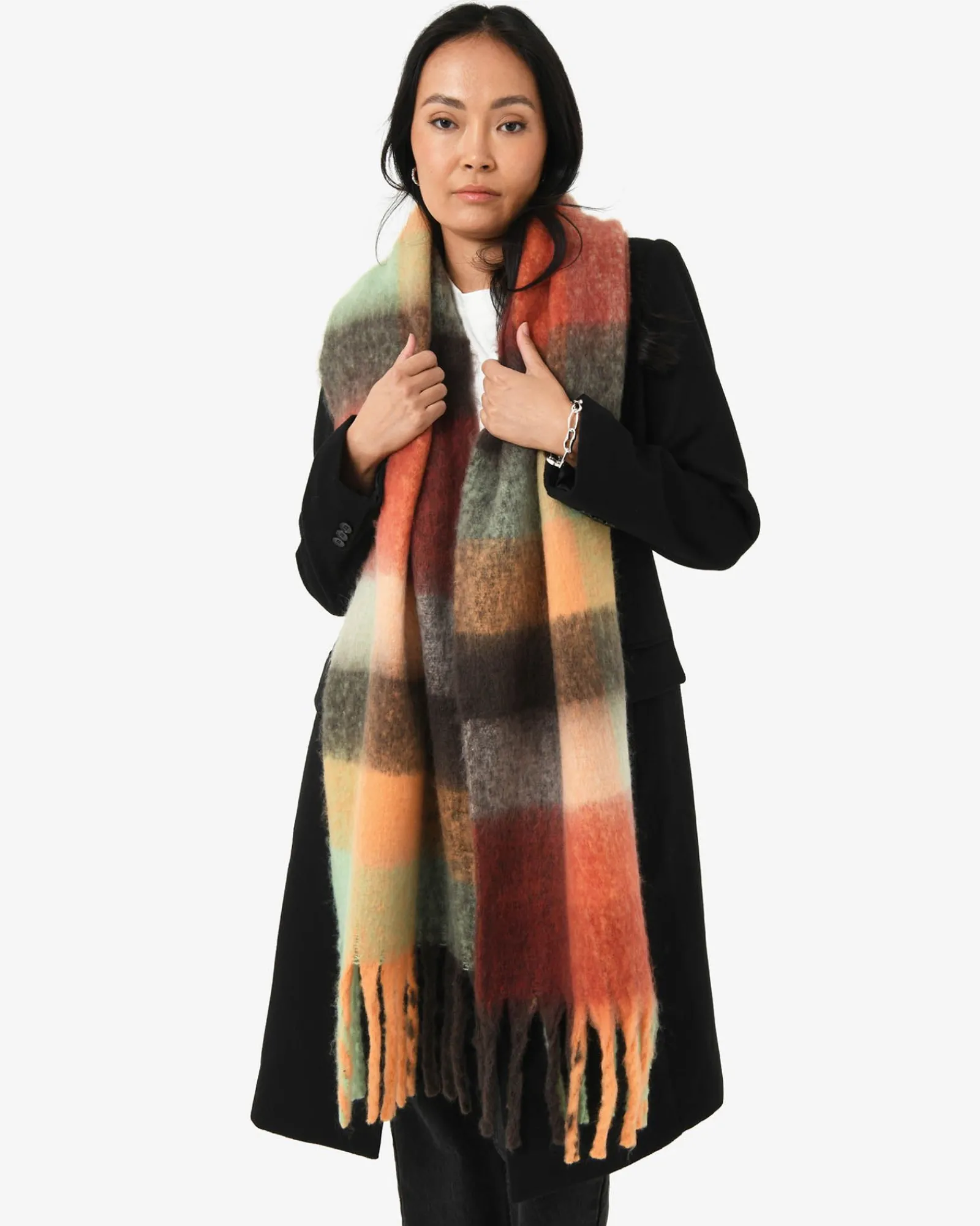 Forcast Finnley Checked Scarf* Scarves