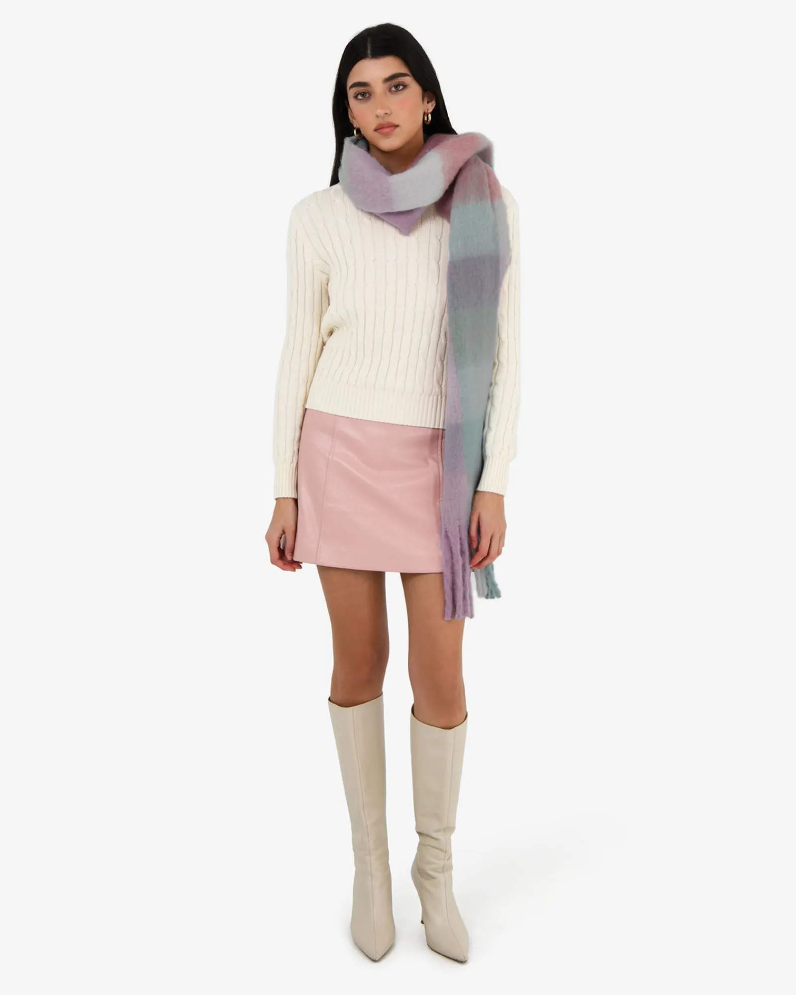 Forcast Finnley Checked Scarf* Scarves