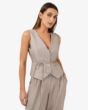 Forcast Fitzroy Belted Vest* T-Shirts & Tops|Work Tops