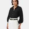 Forcast Giulia Gold Button Blouse* Long Sleeve Tops|Shirts & Blouses