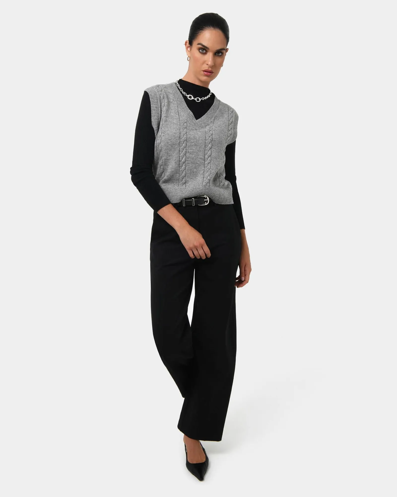 Forcast Gordon Straight Leg Pants* High-Waisted Pants|Straight Leg Pants