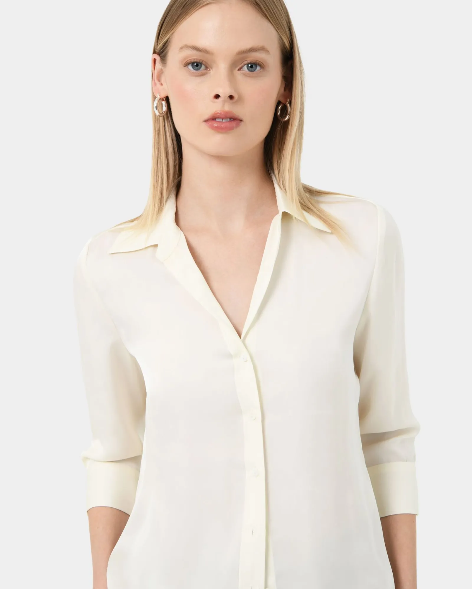 Forcast Hailee 3/4 Sleeve Satin Blouse* Long Sleeve Tops|Shirts & Blouses