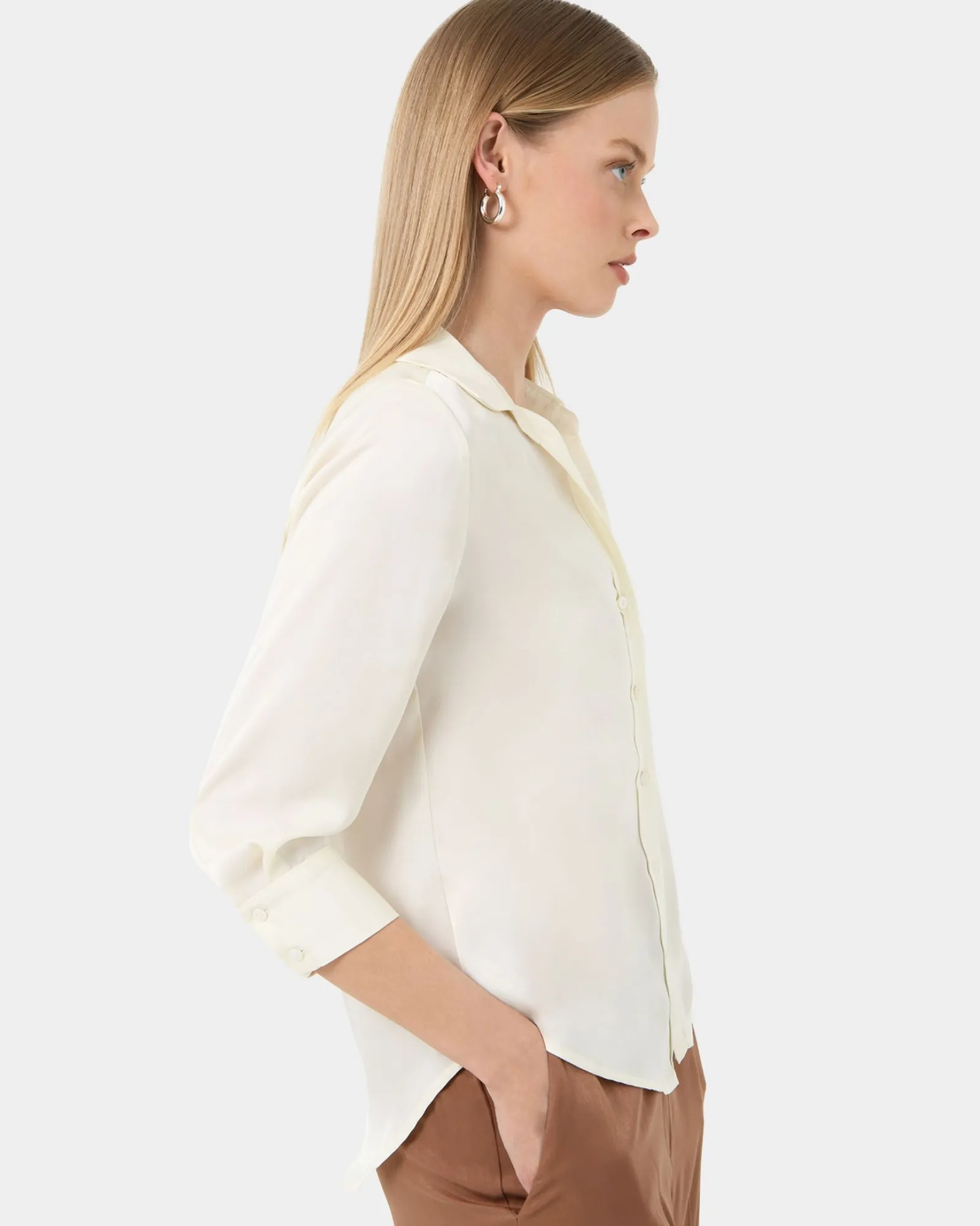 Forcast Hailee 3/4 Sleeve Satin Blouse* Long Sleeve Tops|Shirts & Blouses