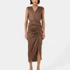 Forcast Hayden Side Ruched Dress* Midi Dresses|Midi Dresses