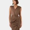 Forcast Hayden Side Ruched Dress* Midi Dresses|Midi Dresses