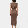 Forcast Hayden Side Ruched Dress* Midi Dresses|Midi Dresses