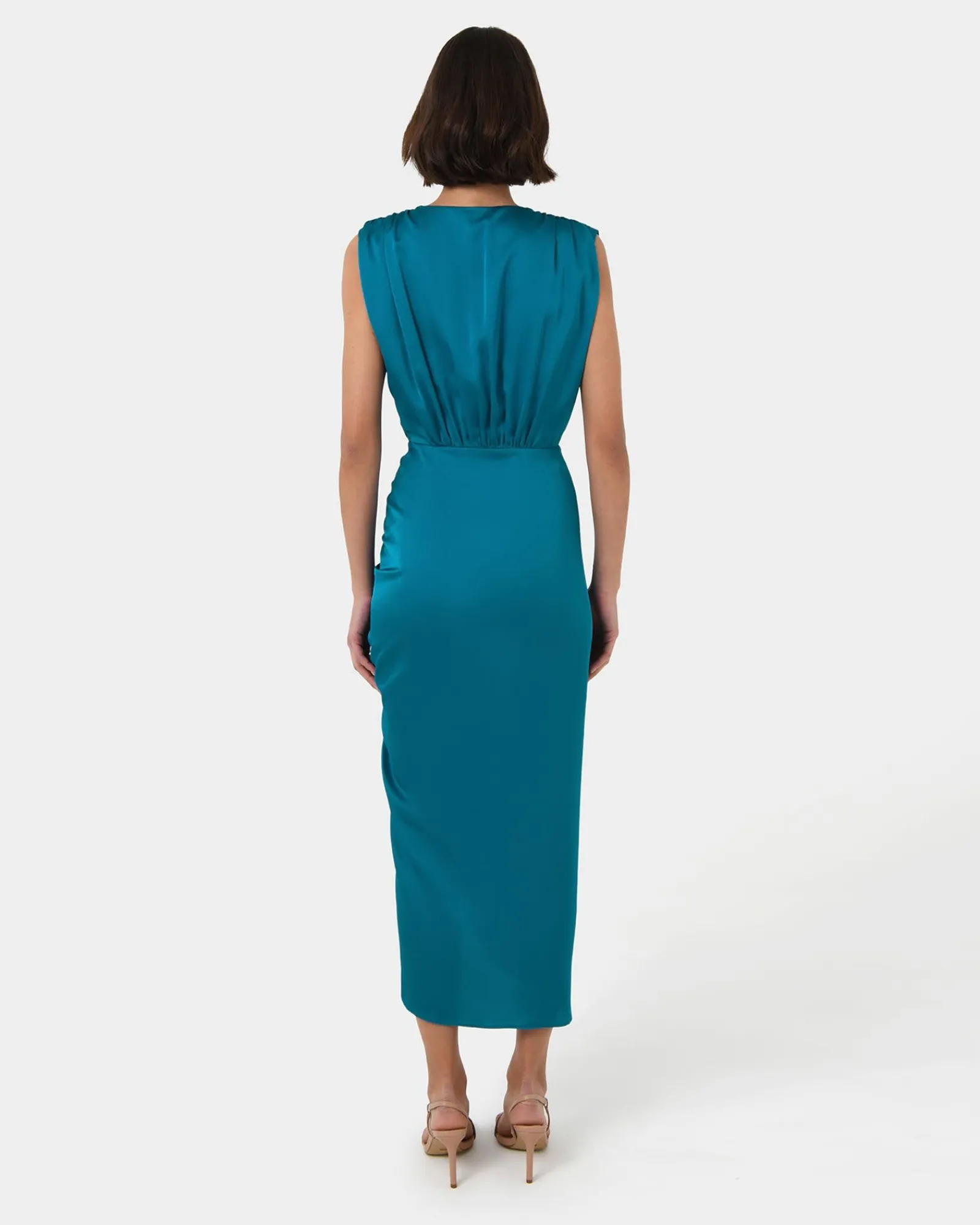 Forcast Hayden Side Ruched Dress* Midi Dresses|Midi Dresses