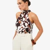 Forcast Hazel Printed Halter Neck Top* T-Shirts & Tops|Matching Sets