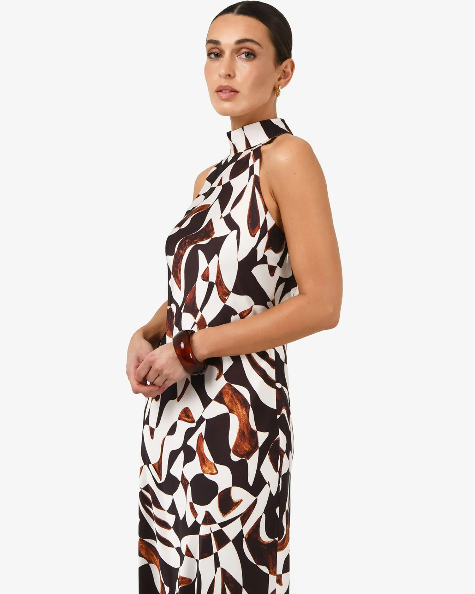 Forcast Hazel Printed Halter Dress* Maxi Dresses|Maxi Dresses