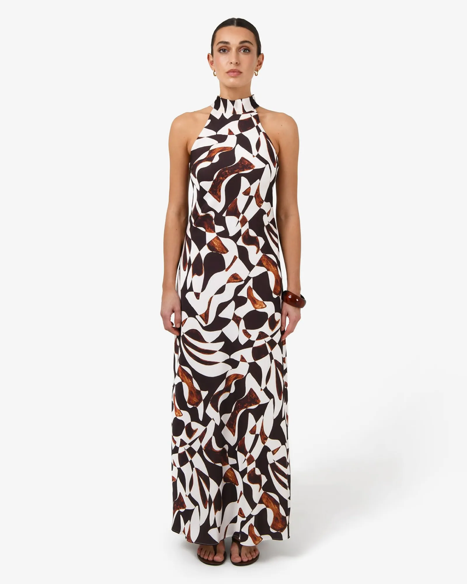 Forcast Hazel Printed Halter Dress* Maxi Dresses|Maxi Dresses