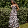 Forcast Hazel Printed Strapless Dress* Conscious|Maxi Dresses