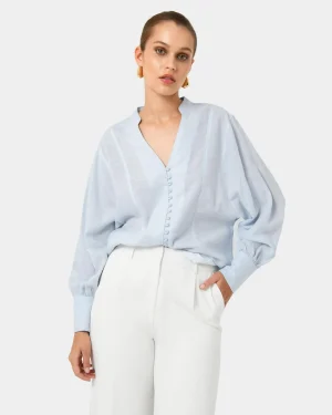 Forcast Helena Draped Sleeve Blouse* T-Shirts & Tops|Long Sleeve Tops