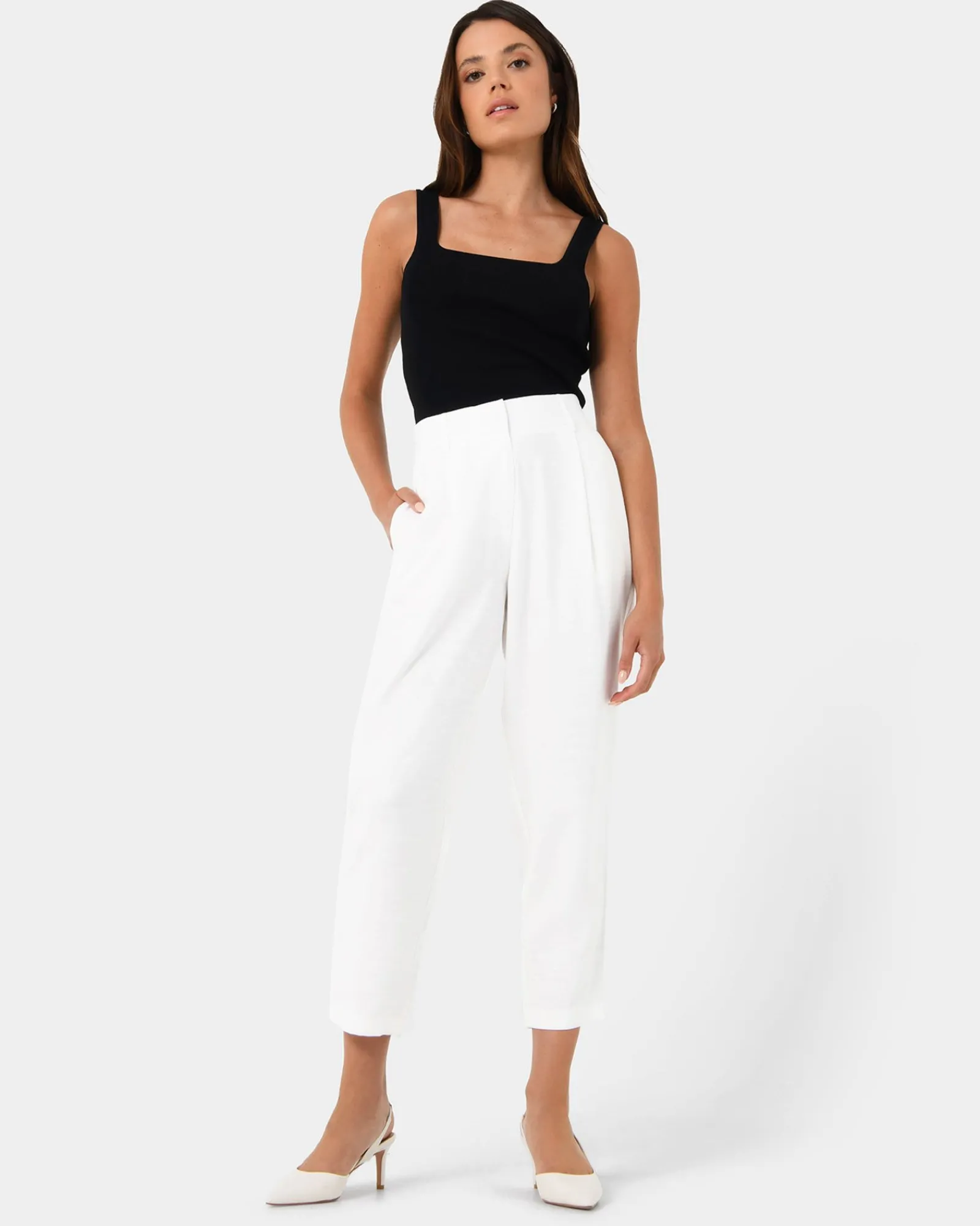 Forcast Indigo Elastic Waist Pant* High-Waisted Pants|Work Pants