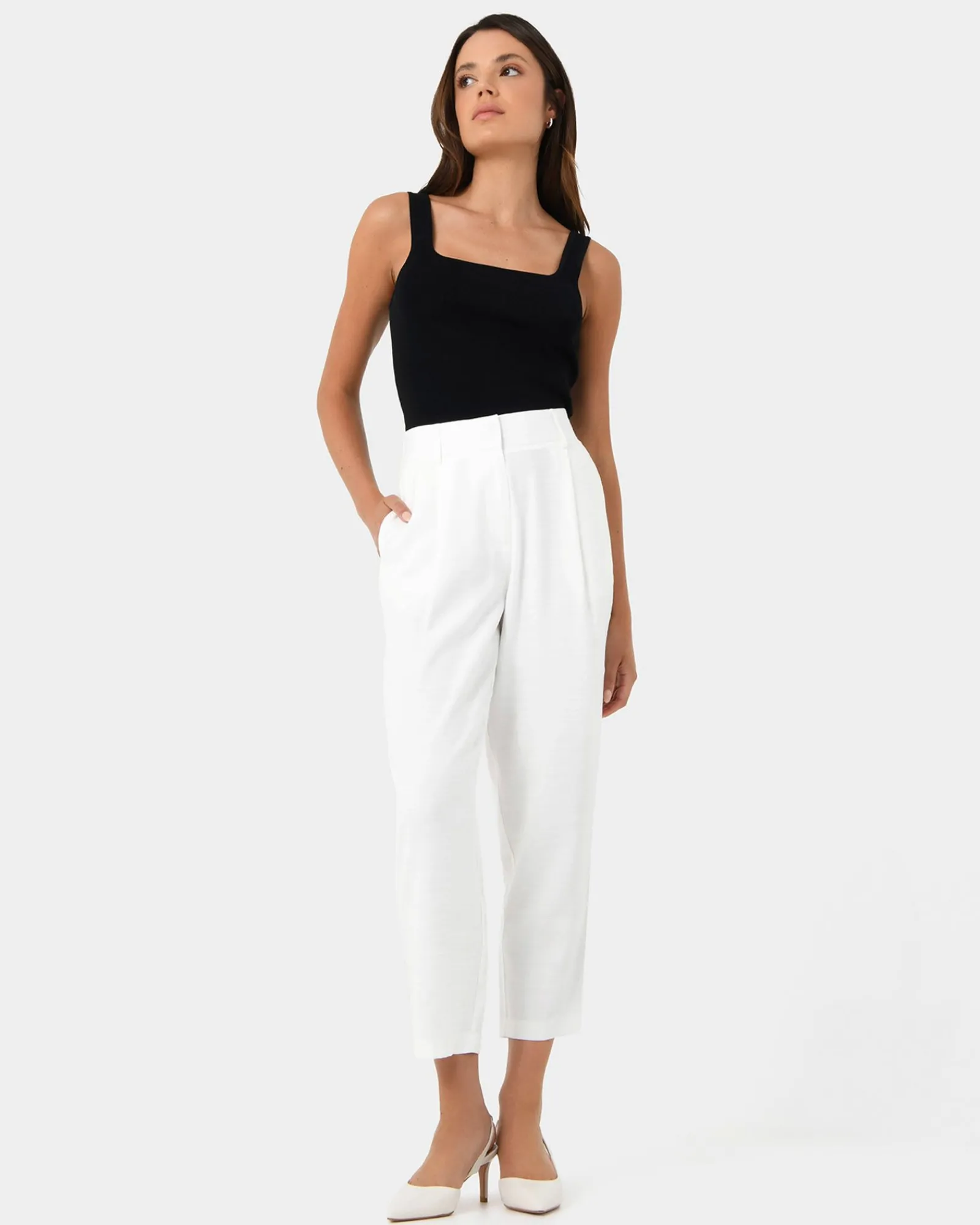 Forcast Indigo Elastic Waist Pant* High-Waisted Pants|Work Pants