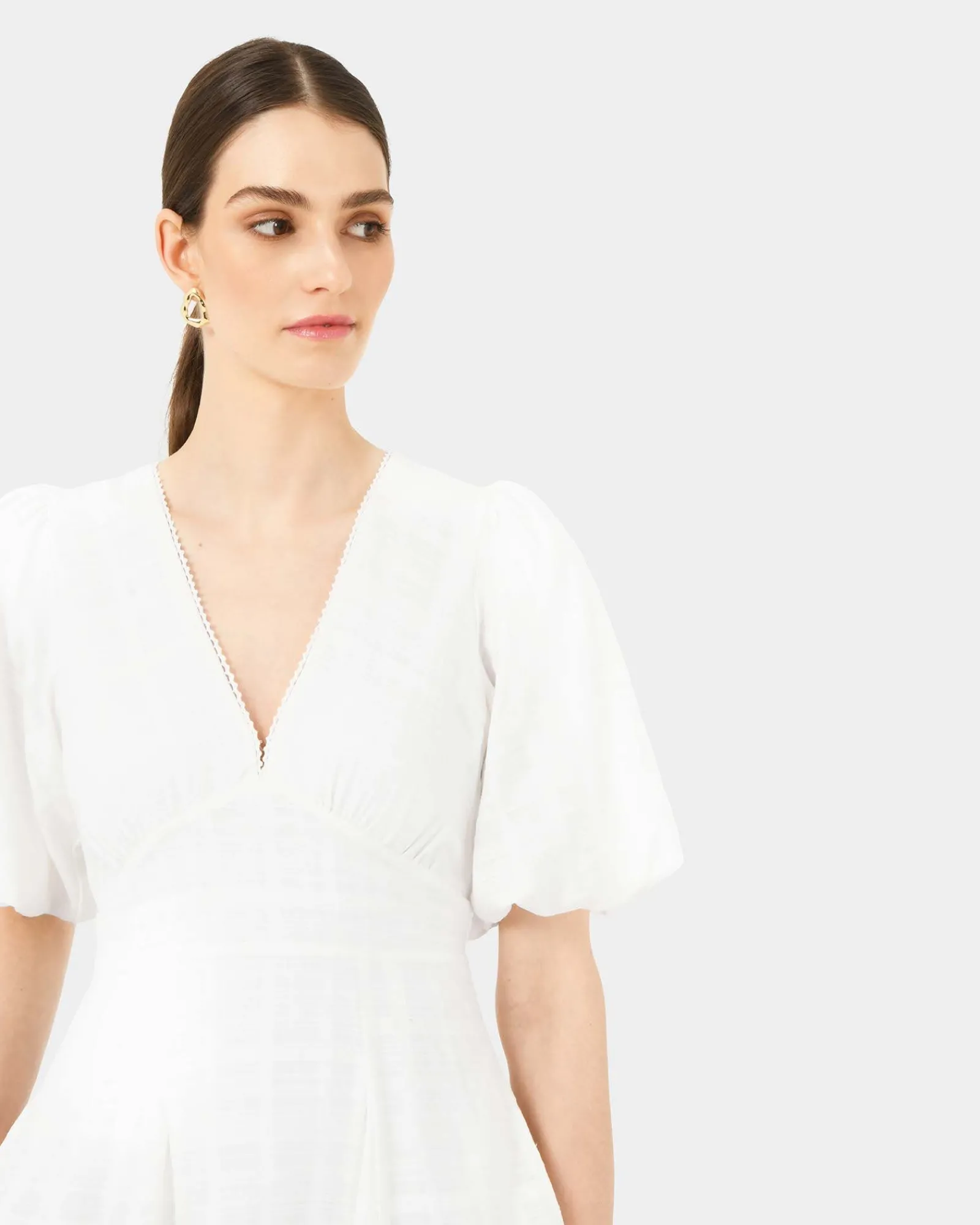 Forcast Iris Puff Sleeve Midi Dress* Midi Dresses|Midi Dresses