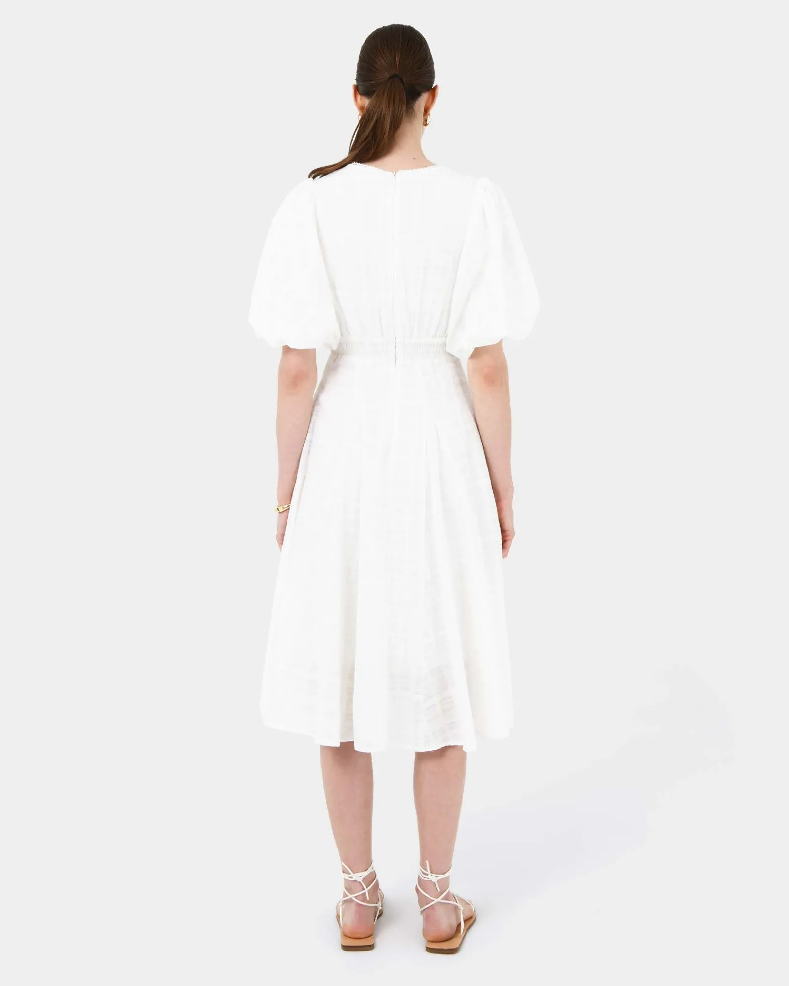 Forcast Iris Puff Sleeve Midi Dress* Midi Dresses|Midi Dresses