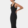 Forcast Isadora V-neck Knit Dress* Midi Dresses|Midi Dresses