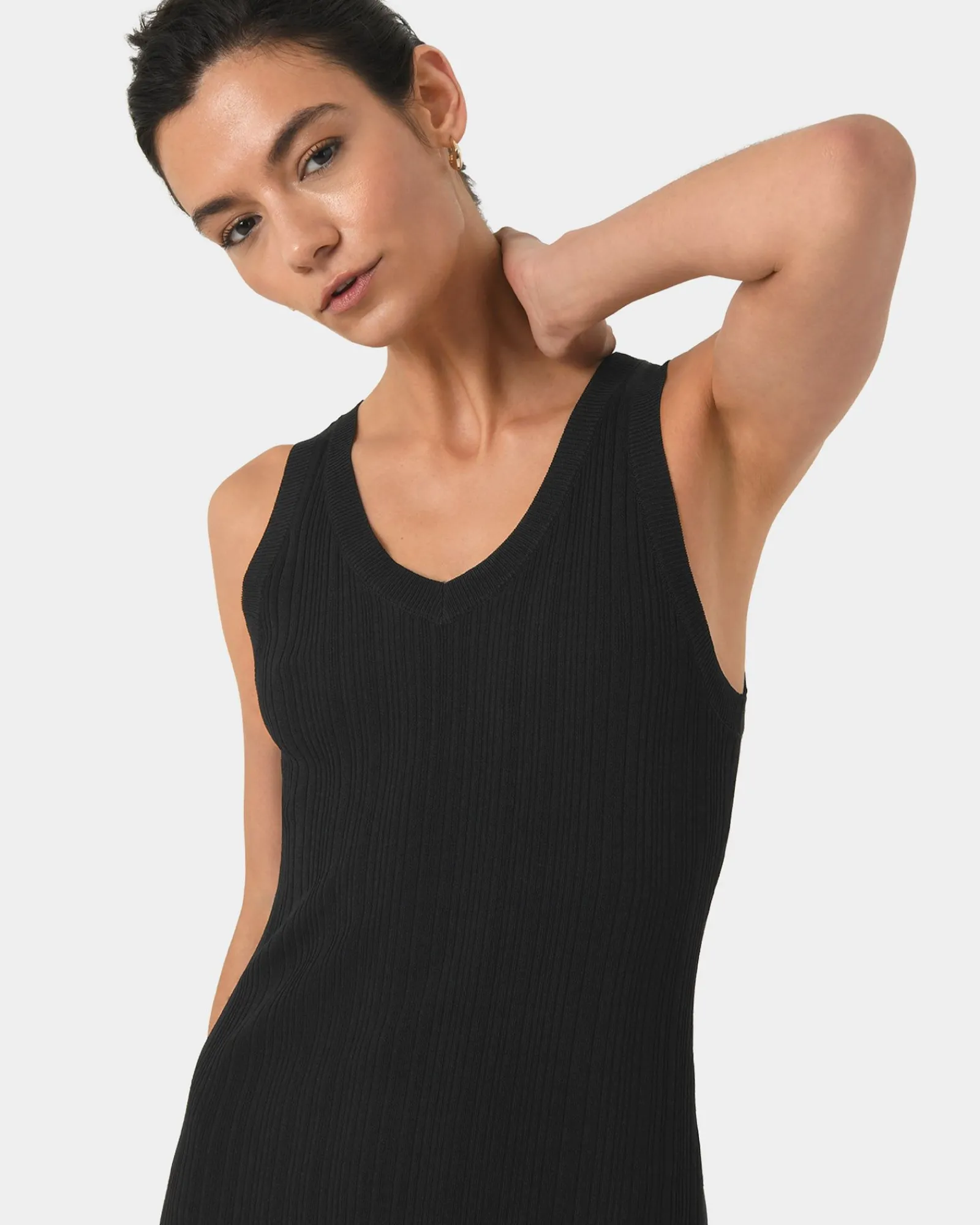 Forcast Isadora V-neck Knit Dress* Midi Dresses|Midi Dresses