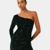 Forcast Ivy One Shoulder Sequin Dress* Midi Dresses|Midi Dresses