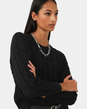 Forcast Janna Cable Jumper* Long Sleeve Tops|Work Tops