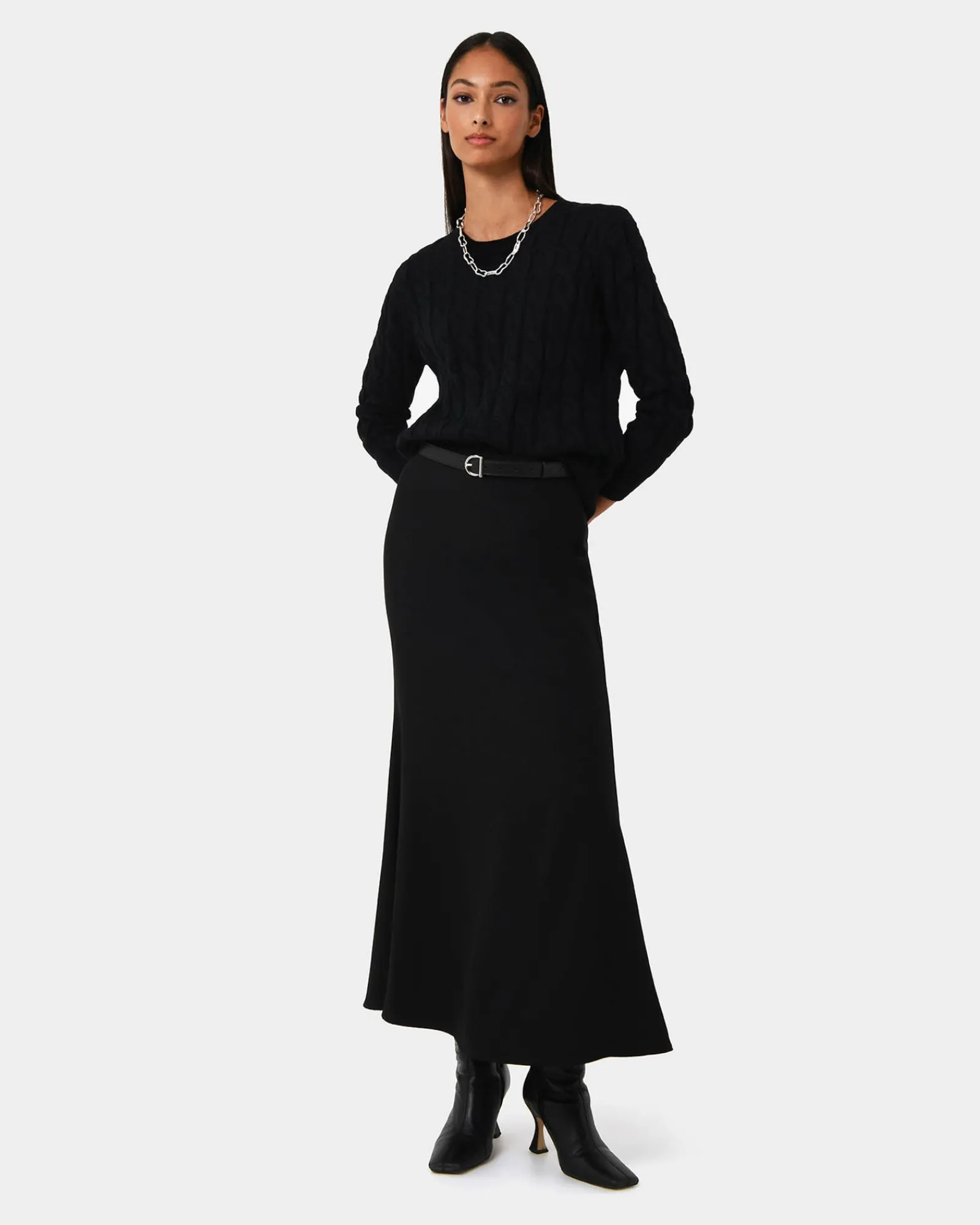 Forcast Janna Cable Jumper* Long Sleeve Tops|Work Tops