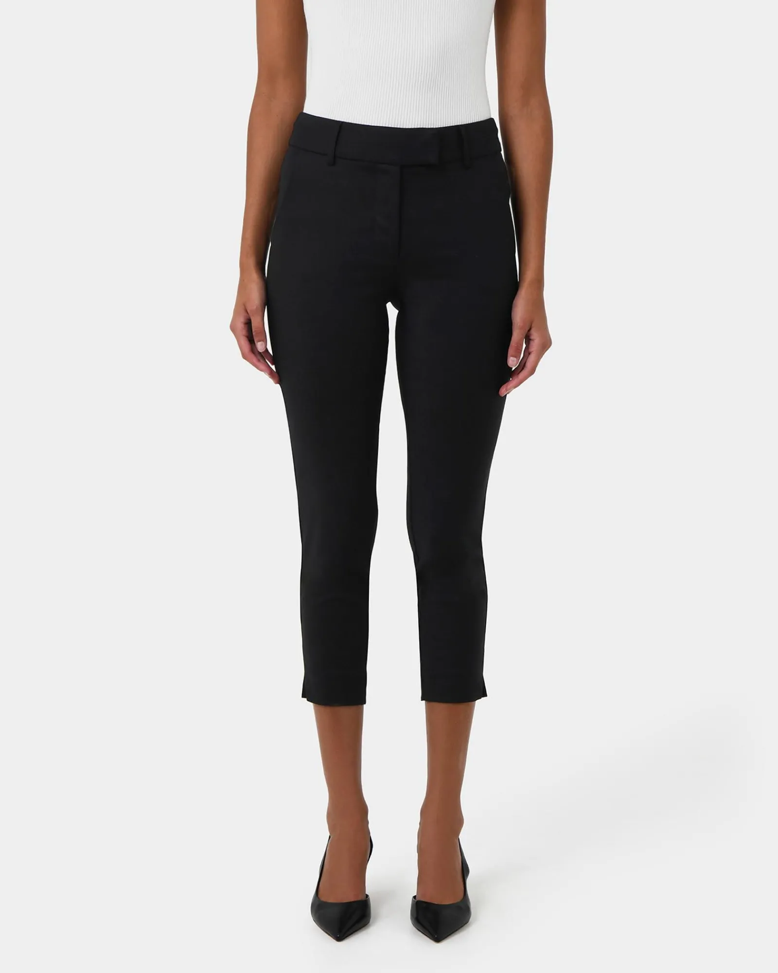 Forcast Josie 2 Cropped Notch Pants* Cropped Pants|Slim Leg Pants