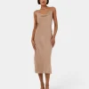 Forcast Joy Satin Cowl Neck Dress* Midi Dresses|Midi Dresses
