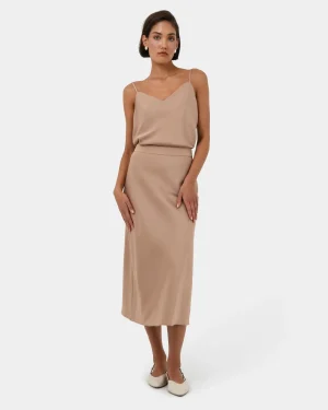 Forcast Joy Satin Midi Skirt* Midi & Maxi Skirts|Work Skirts