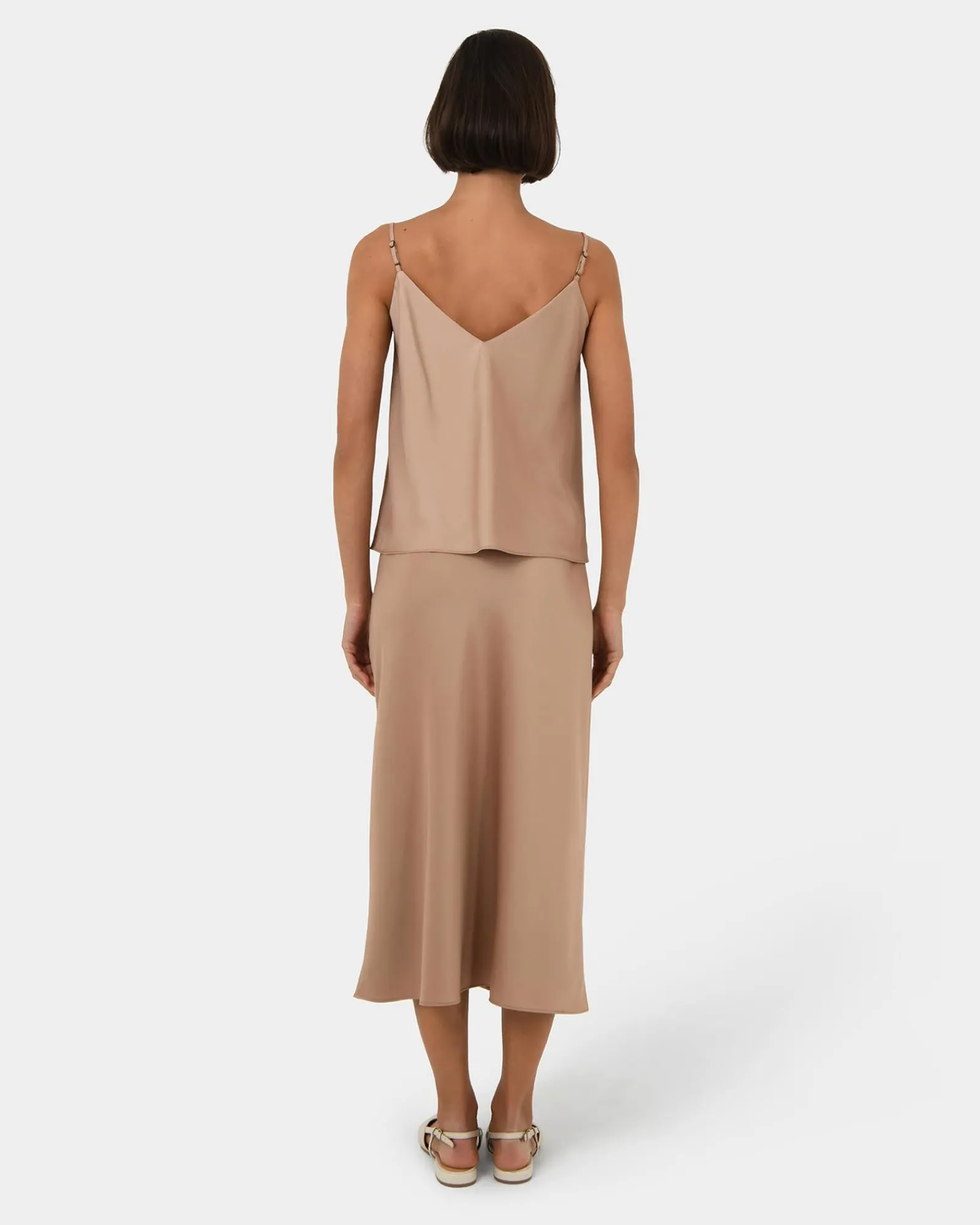 Forcast Joy Satin V-neck Cami* T-Shirts & Tops|Basic Tops