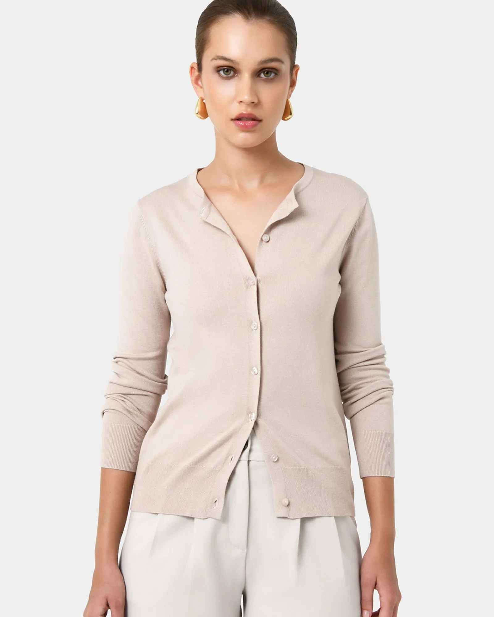 Forcast Joyce Knit Cardigan* Long Sleeve Tops|Work Tops