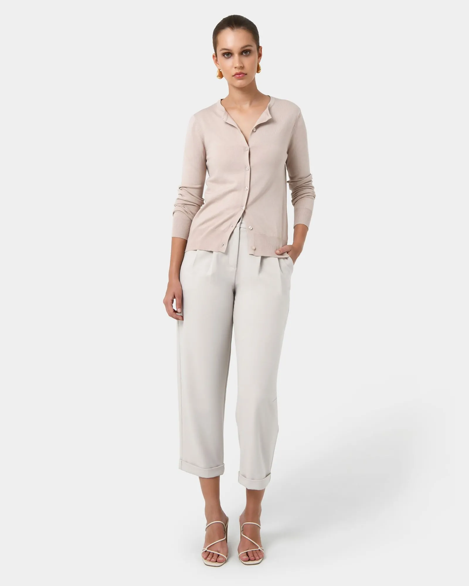 Forcast Joyce Knit Cardigan* Long Sleeve Tops|Work Tops