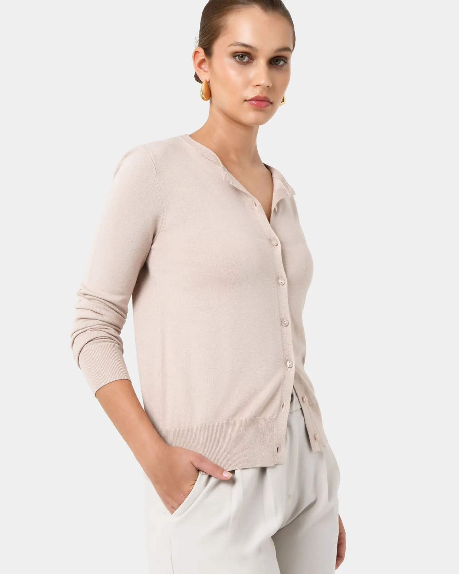 Forcast Joyce Knit Cardigan* Long Sleeve Tops|Work Tops