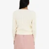 Forcast Juanita Cotton Cable Knit* Long Sleeve Tops|Work Tops