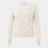 Forcast Juanita Cotton Cable Knit* Long Sleeve Tops|Work Tops