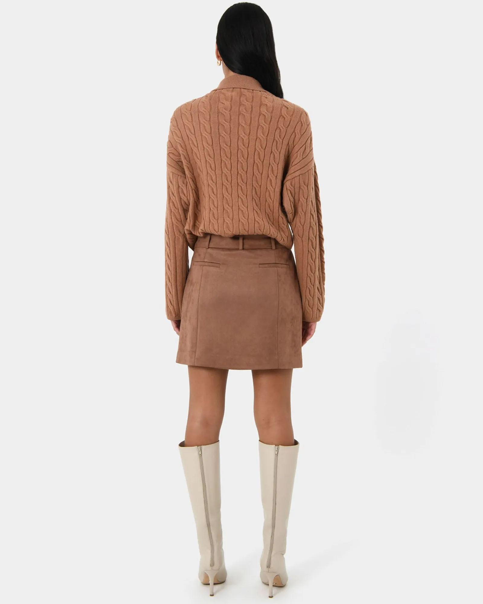 Forcast Julie Faux Suede Mini Skirt* Mini Skirts|Work Skirts