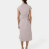 Forcast Kade V-neck Linen Dress* Midi Dresses|Midi Dresses
